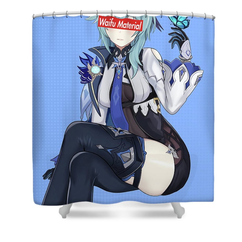 eula genshin impact waifu anime manga series fanart hentai ahegao oppai mad lab - Anime Shower Curtain Shop