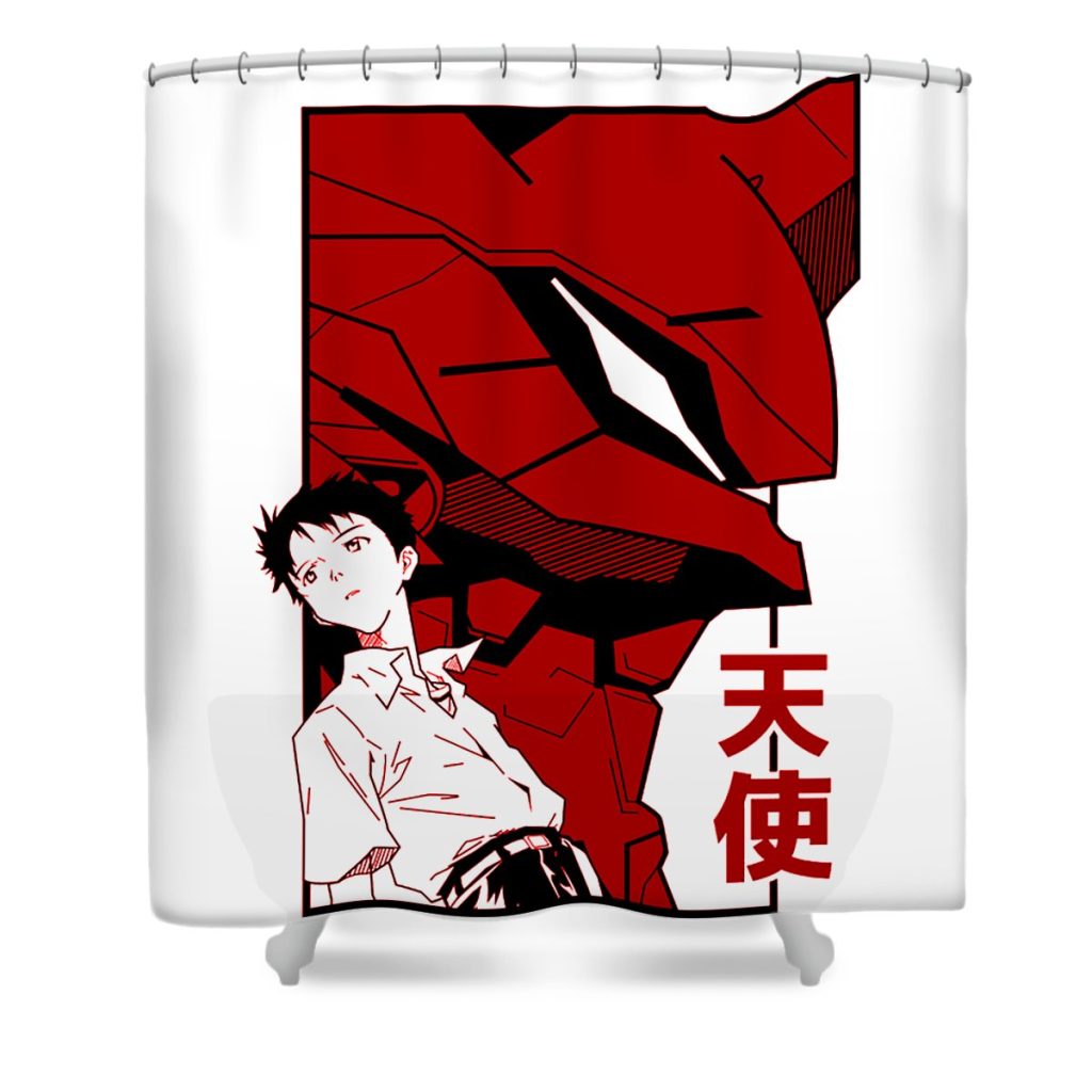 evangelion ender lion transparent - Anime Shower Curtain Shop