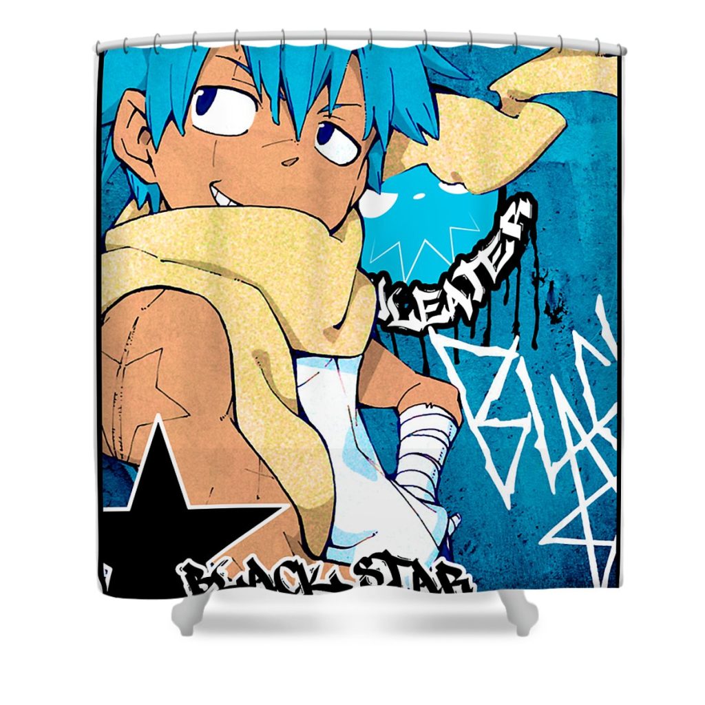 experience blackstar graffiti vintage ezone prints transparent - Anime Shower Curtain Shop