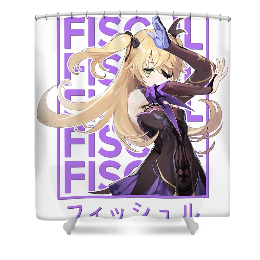 fischl genshin impact merch salma fizryana transparent - Anime Shower Curtain Shop