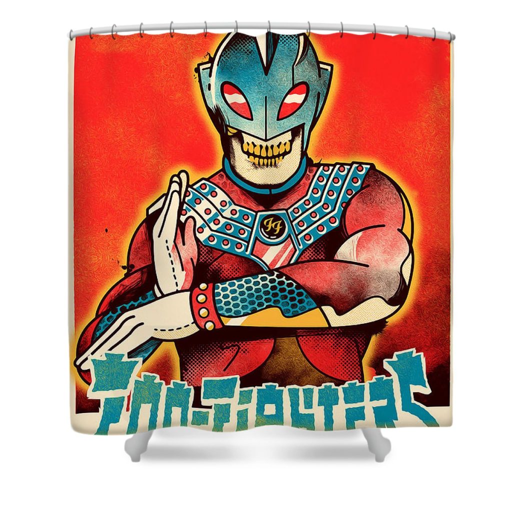 foo figther ultraman yolanda mira - Anime Shower Curtain Shop