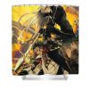 funny gift anime tv hitman series reborn retro wave anime chipi transparent - Anime Shower Curtain Shop