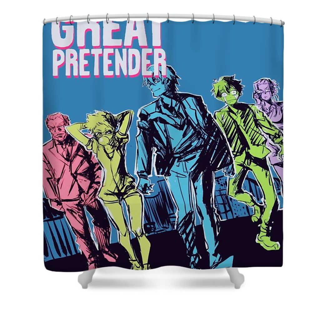 funny gift great pretender manga distressed jujutsu kaisen unisex douxie grimo transparent - Anime Shower Curtain Shop