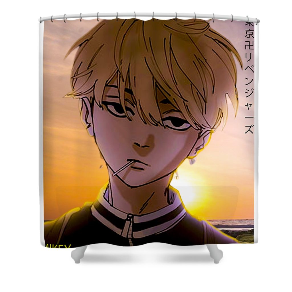 funny gifts takemichi movies hanagaki cute gift mizorey tee transparent - Anime Shower Curtain Shop