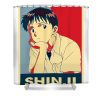 funny neon genesis cute evangelion anime bleach gifts for fans lotus leafal transparent - Anime Shower Curtain Shop