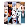 funny neon genesis cute evangelion anime characters gifts for fans lotus leafal transparent - Anime Shower Curtain Shop