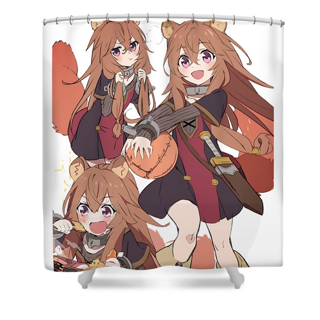 funny raphtalia the rising of the shield hero anime japanese manga for fans lotus leafal transparent - Anime Shower Curtain Shop