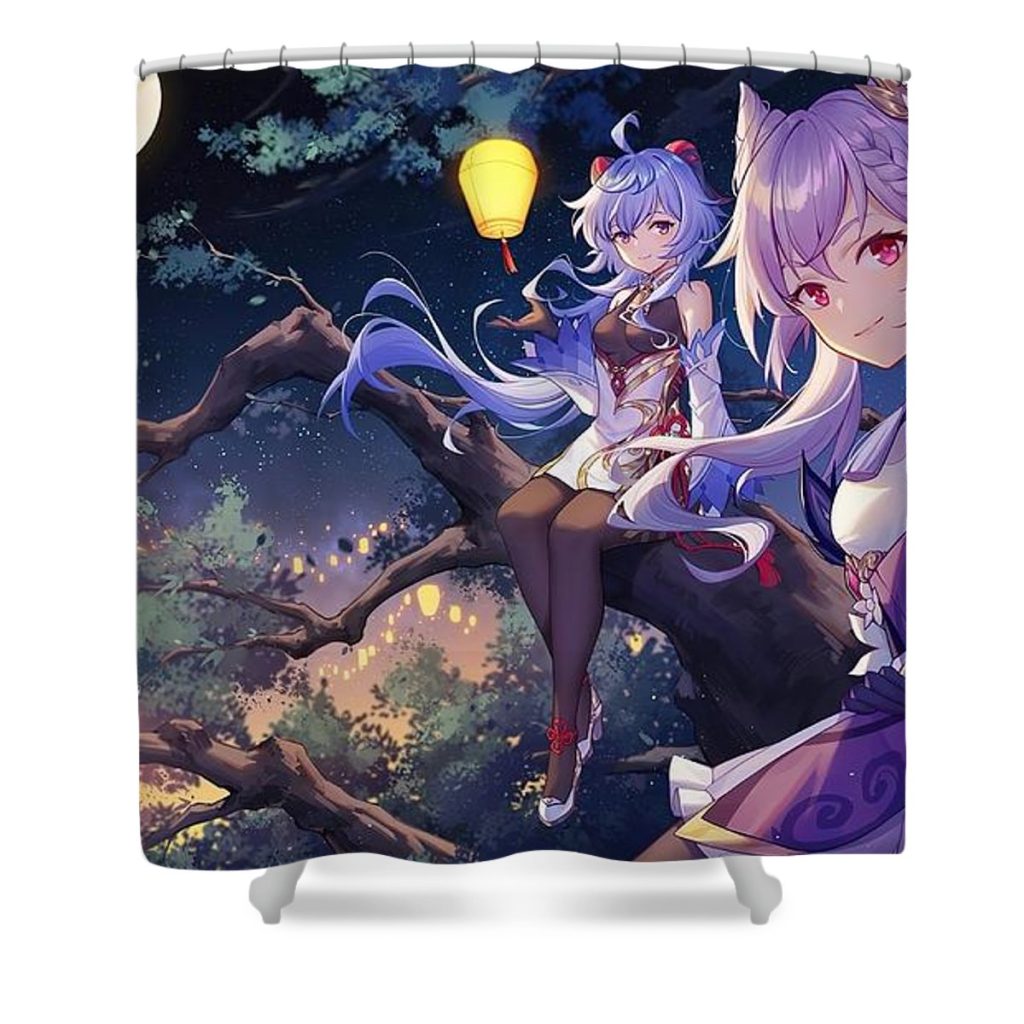 ganyu and keqing genshin impact stewart joanne - Anime Shower Curtain Shop