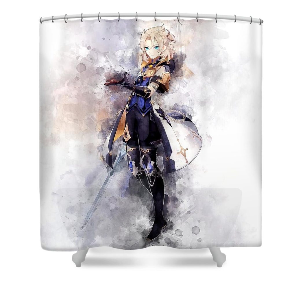 genshin impact albedo watercolor mary ian - Anime Shower Curtain Shop