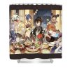 genshin impact characters having dinner mary ian - Anime Shower Curtain Shop