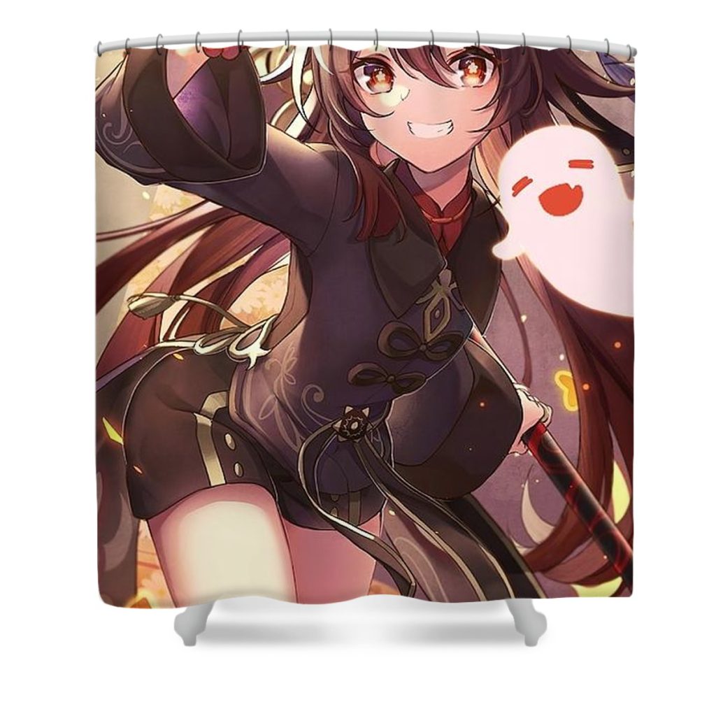 genshin impact hutao graham arthur - Anime Shower Curtain Shop