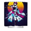 genshin impact kujou sara 80s retro jake brown - Anime Shower Curtain Shop