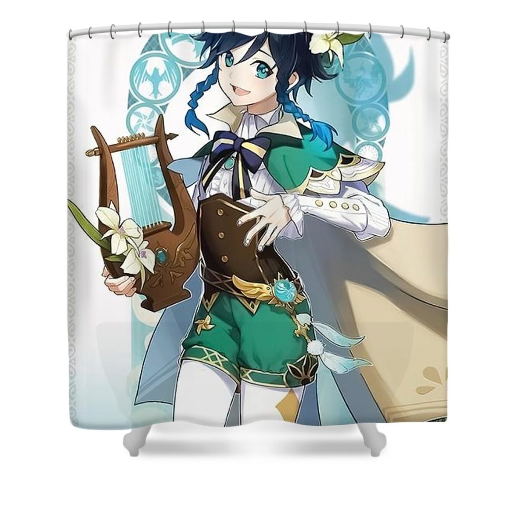 genshin impact venti graham arthur - Anime Shower Curtain Shop