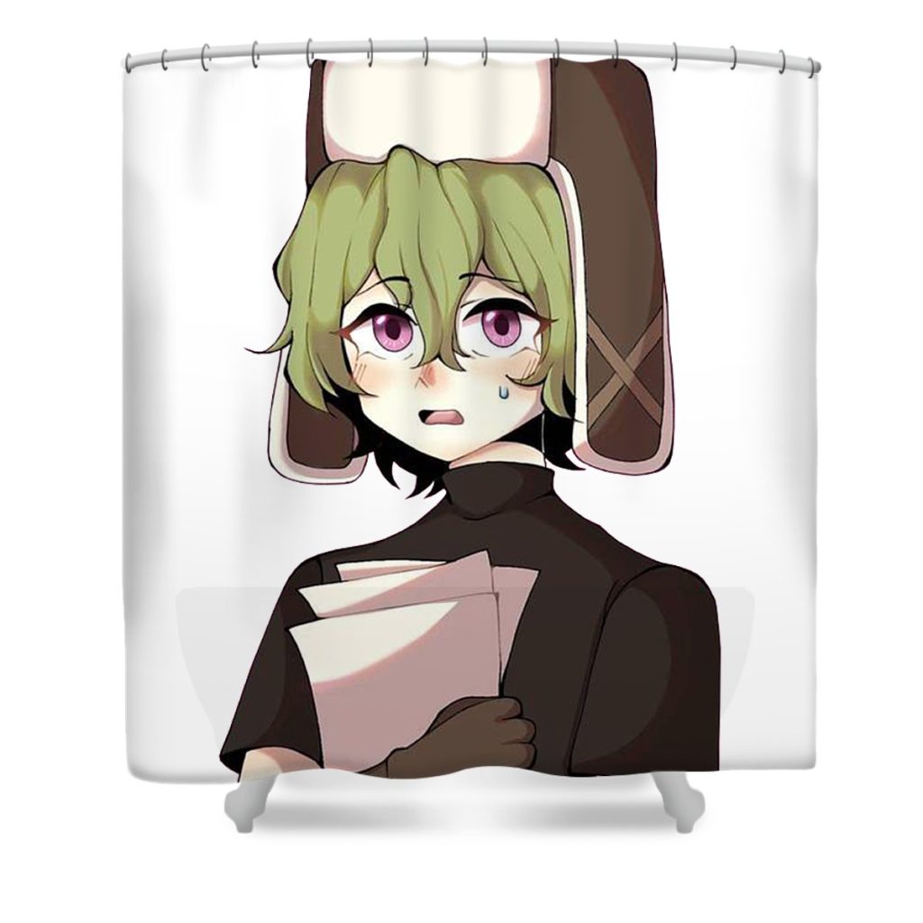 genshin impact waifu mika rerefe transparent - Anime Shower Curtain Shop