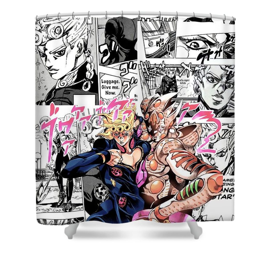 giorno giovanna justin gian santos - Anime Shower Curtain Shop