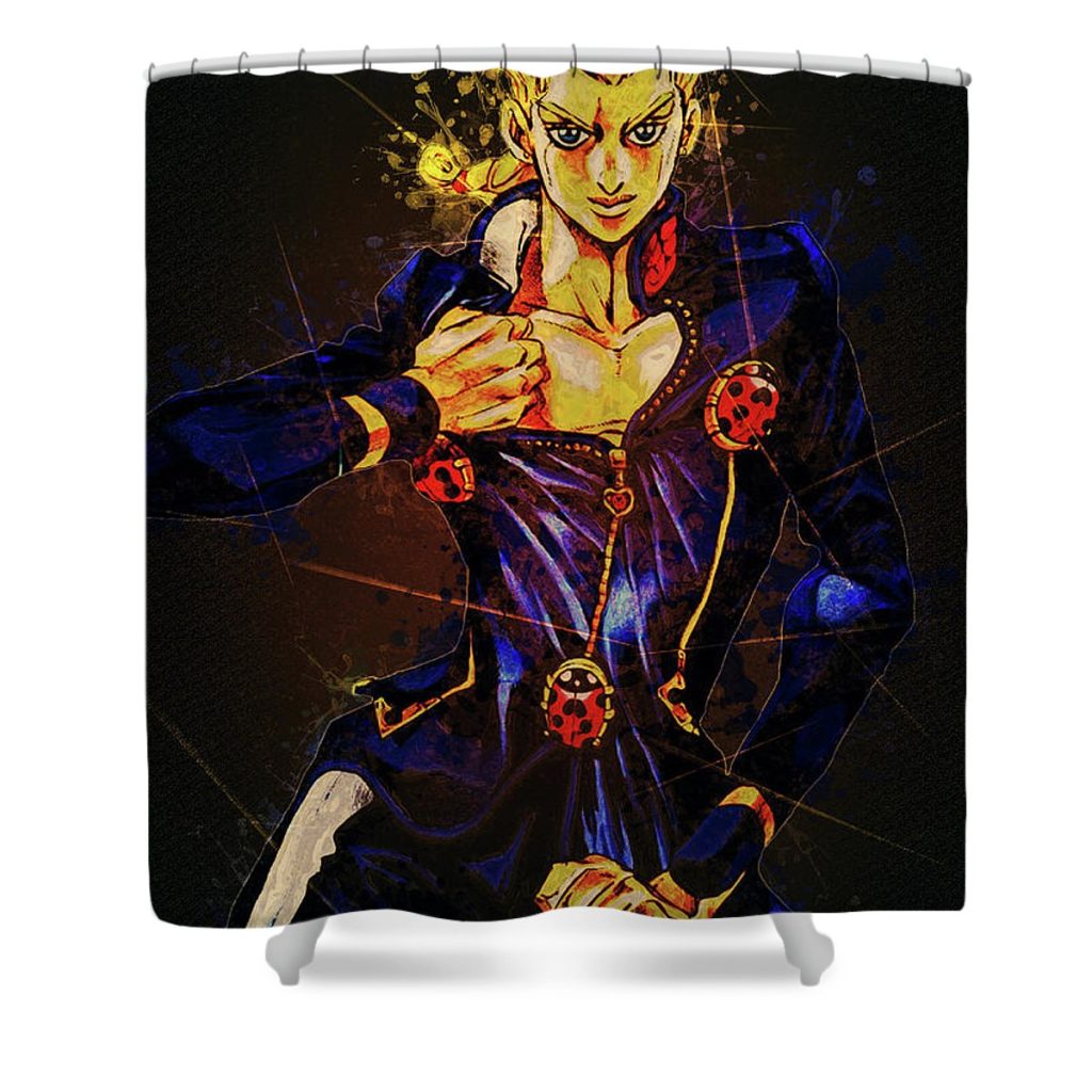 giorno giovanna kun funny - Anime Shower Curtain Shop