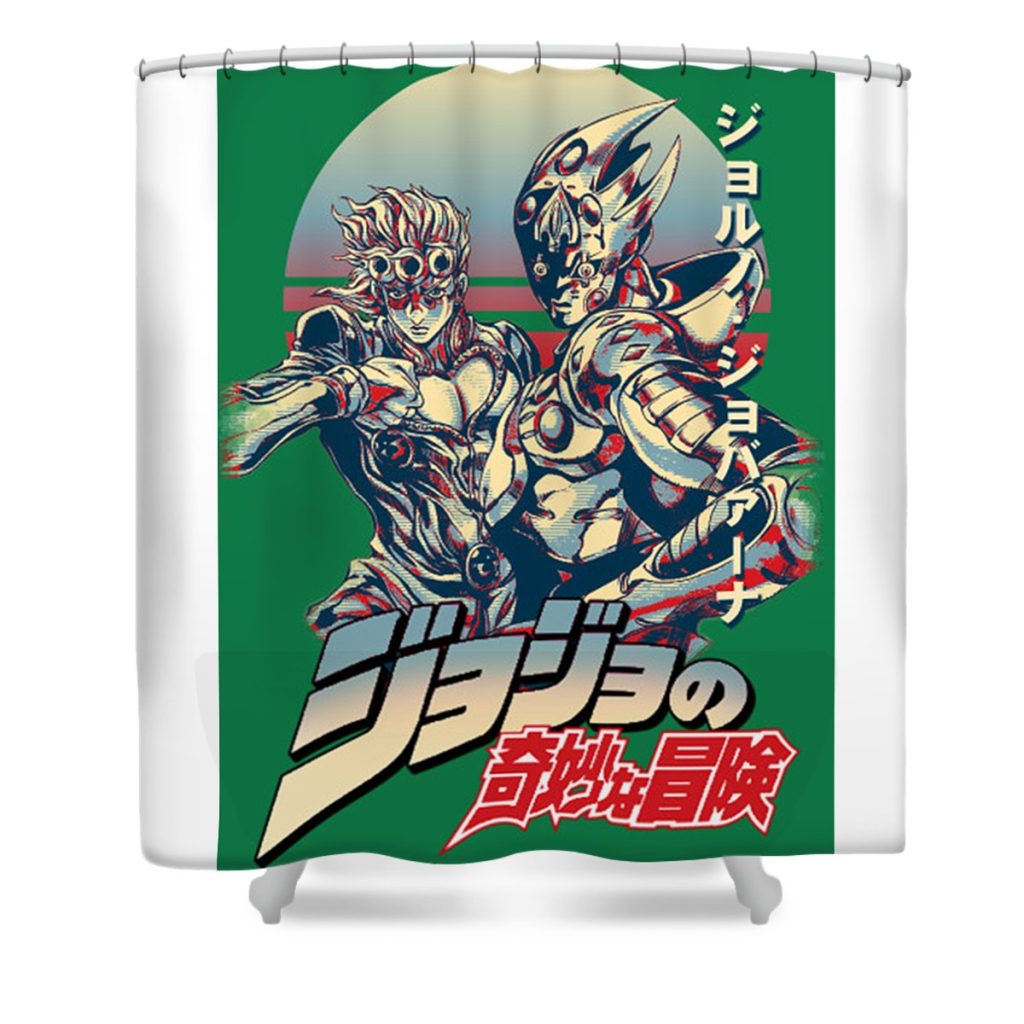 giorno giovanna ricardo e julian transparent - Anime Shower Curtain Shop