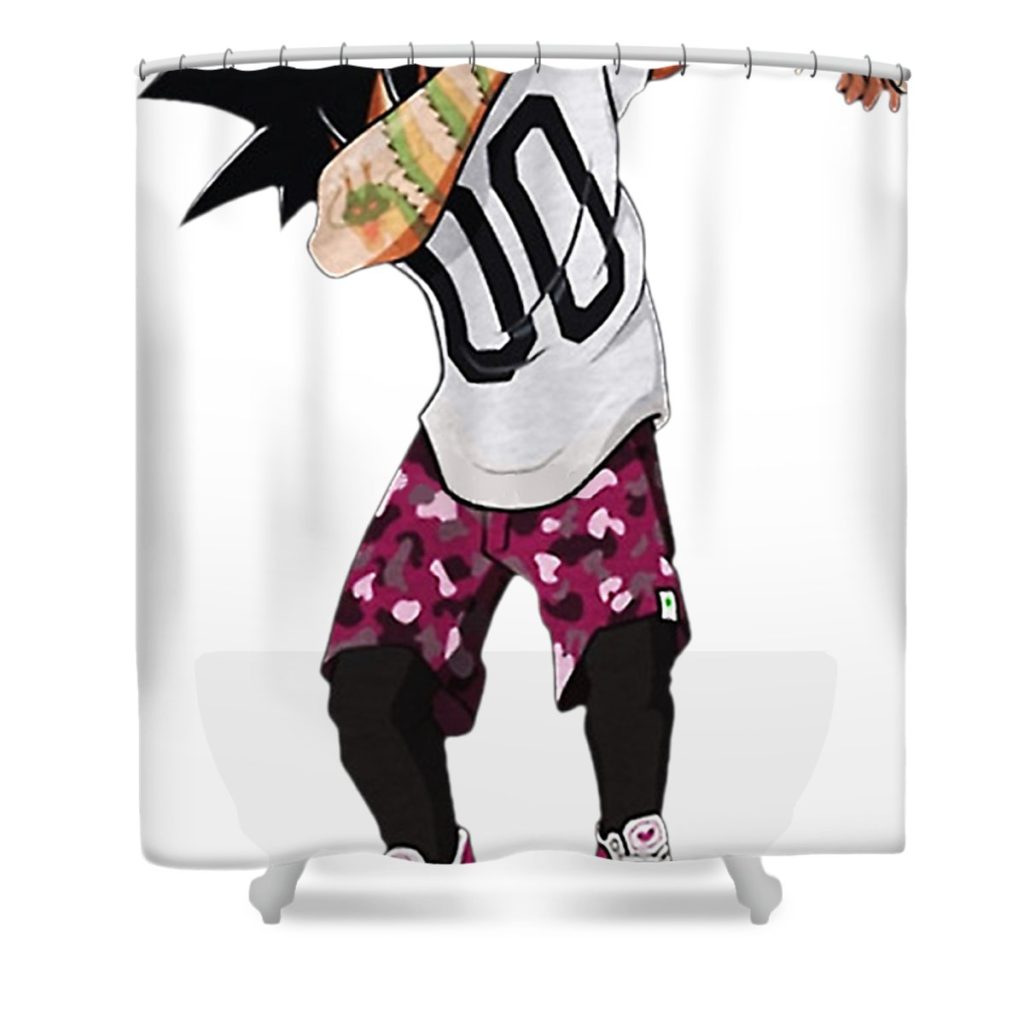 goku is dab kusuma tya transparent - Anime Shower Curtain Shop