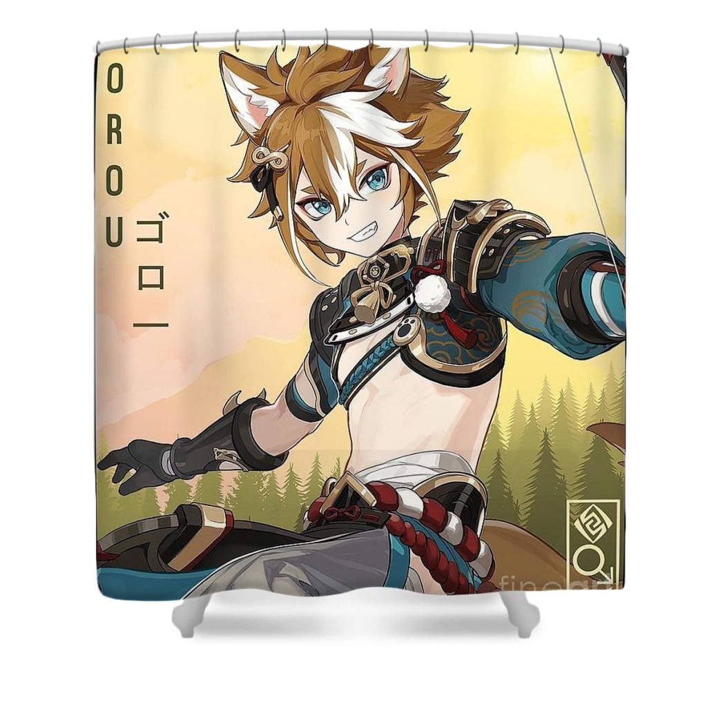 gorou genshin impact steve palmer - Anime Shower Curtain Shop