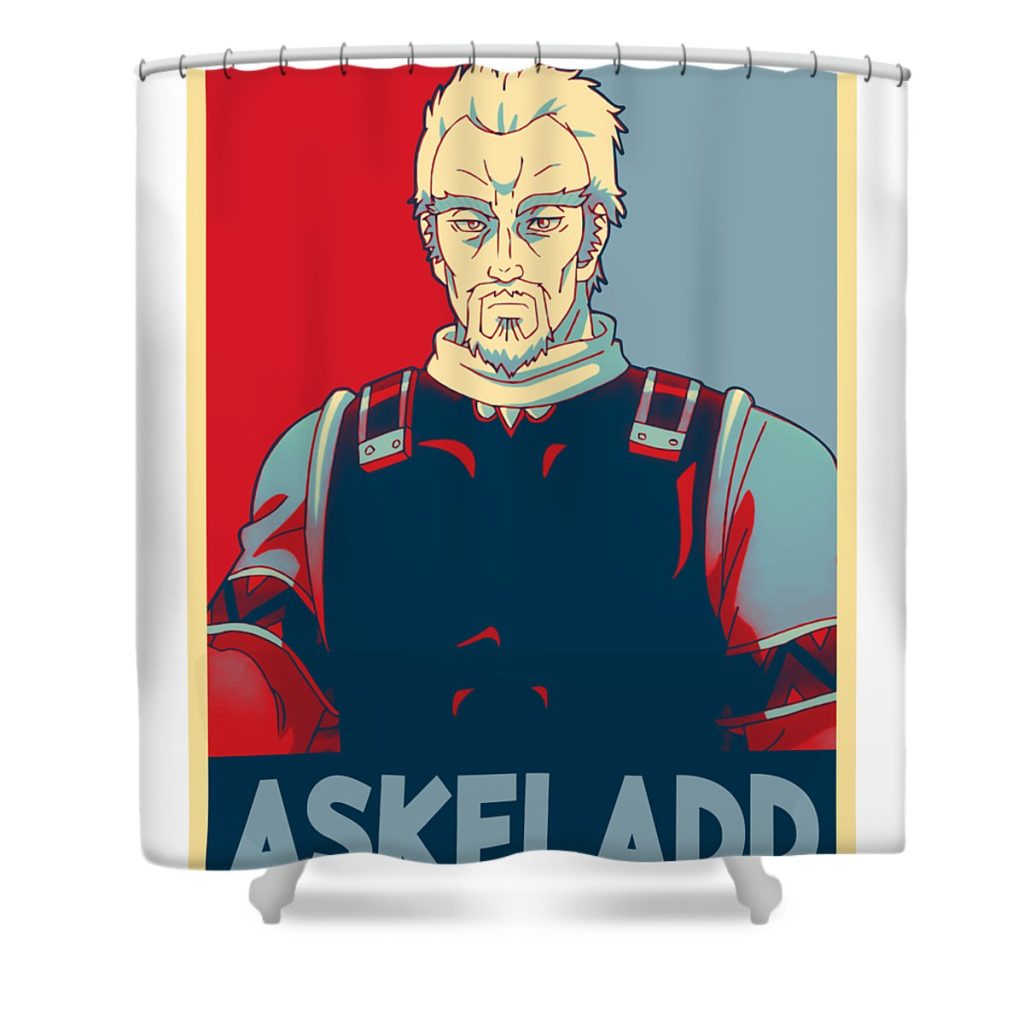 graphic askeladd vinland saga anime gifts for fans lotus leafal transparent - Anime Shower Curtain Shop