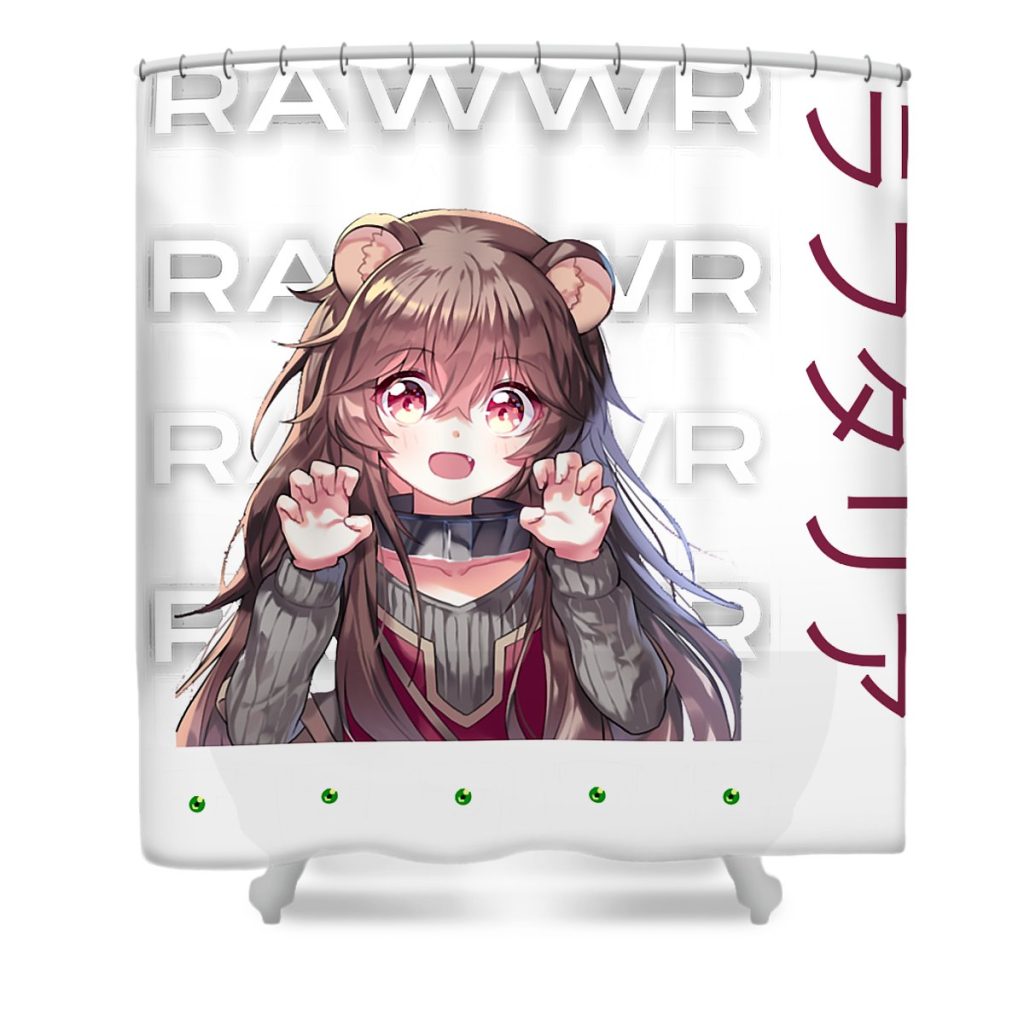 graphic raphtalia the rising of the shield hero anime for men women lotus leafal transparent - Anime Shower Curtain Shop