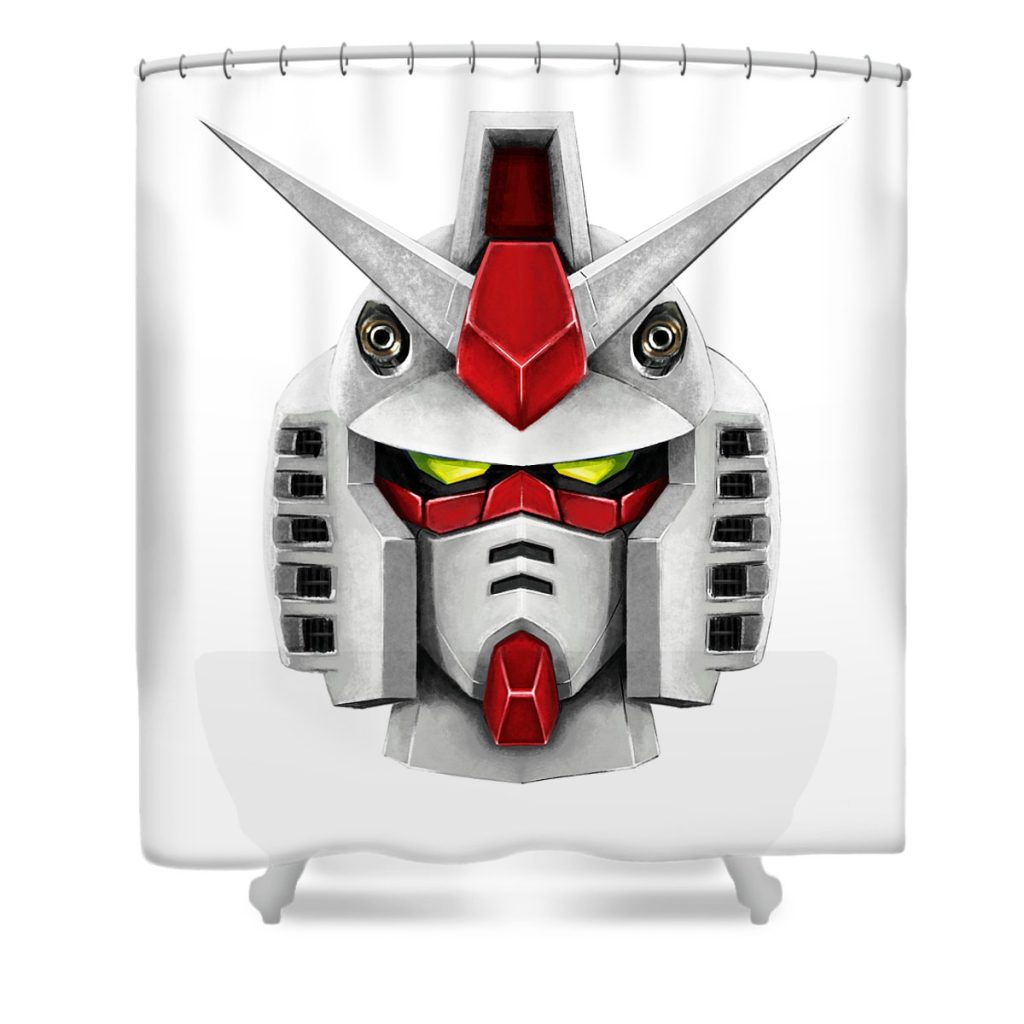 gundam andrea gatti transparent - Anime Shower Curtain Shop