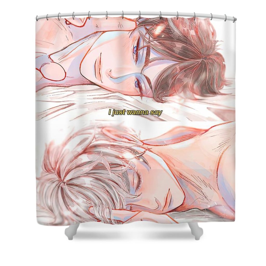 haikyuu bokuto akaashi sofia by clairo craig leanne - Anime Shower Curtain Shop