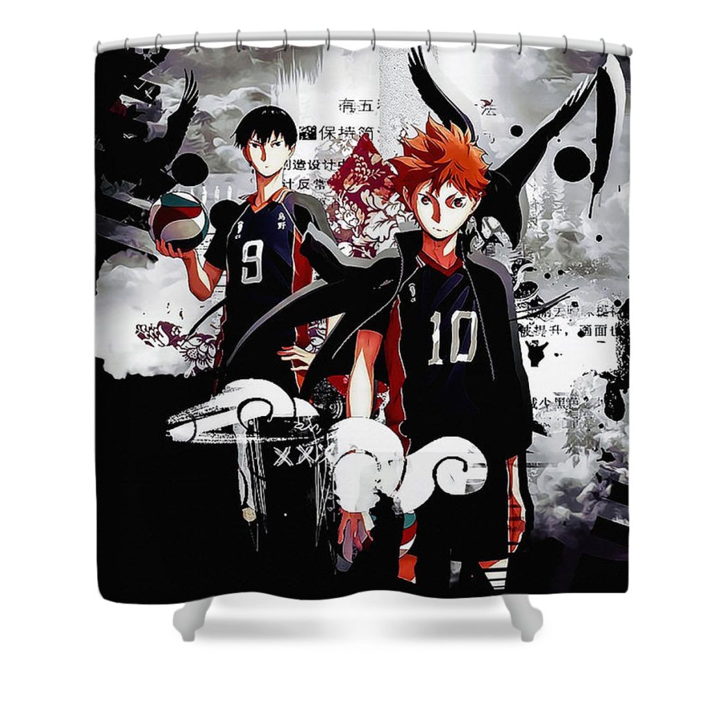 haikyuu computer wallpaper elegant haikyuu kageyama tobio karasu janice dreese - Anime Shower Curtain Shop