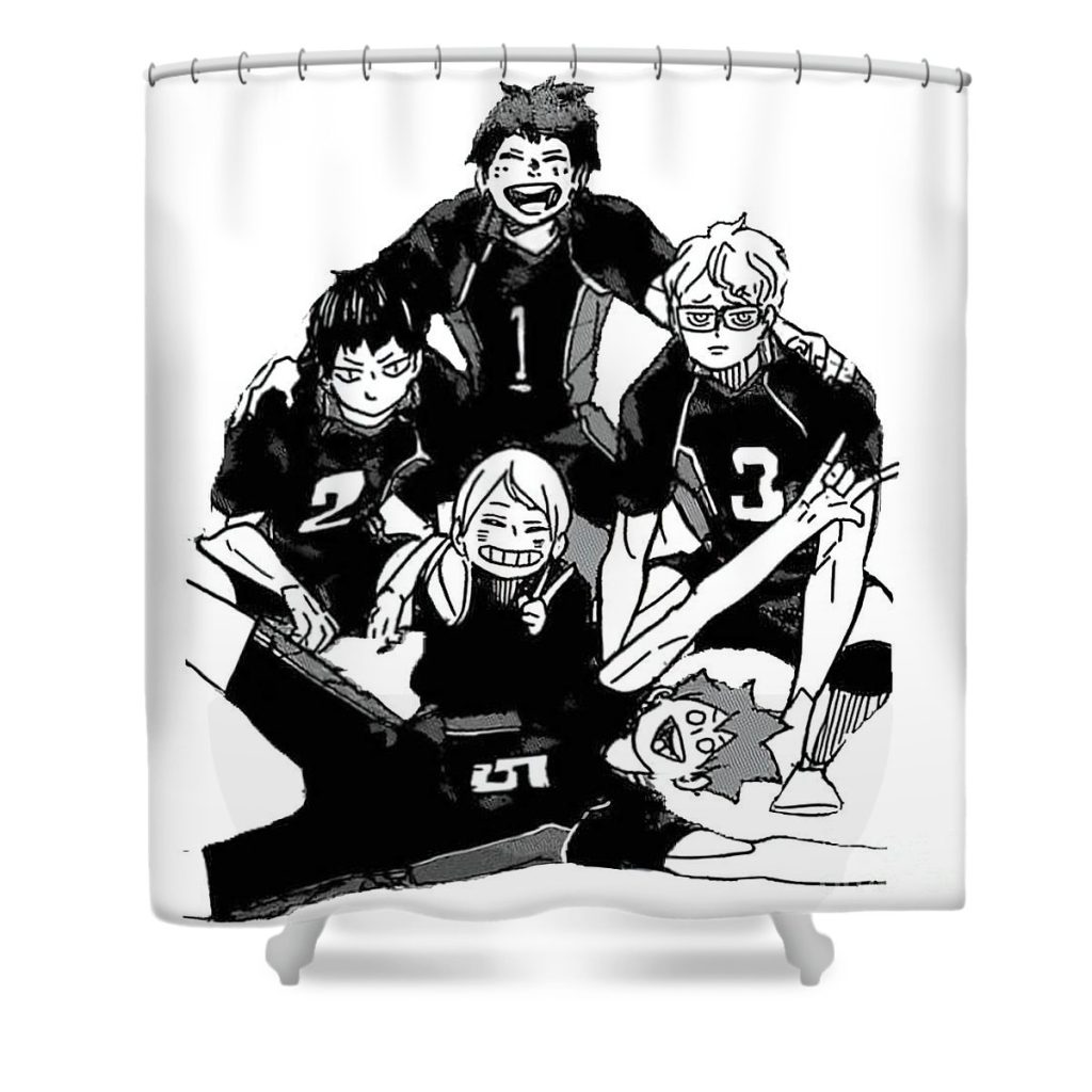 haikyuu first year gang timeskip edition craig leanne - Anime Shower Curtain Shop