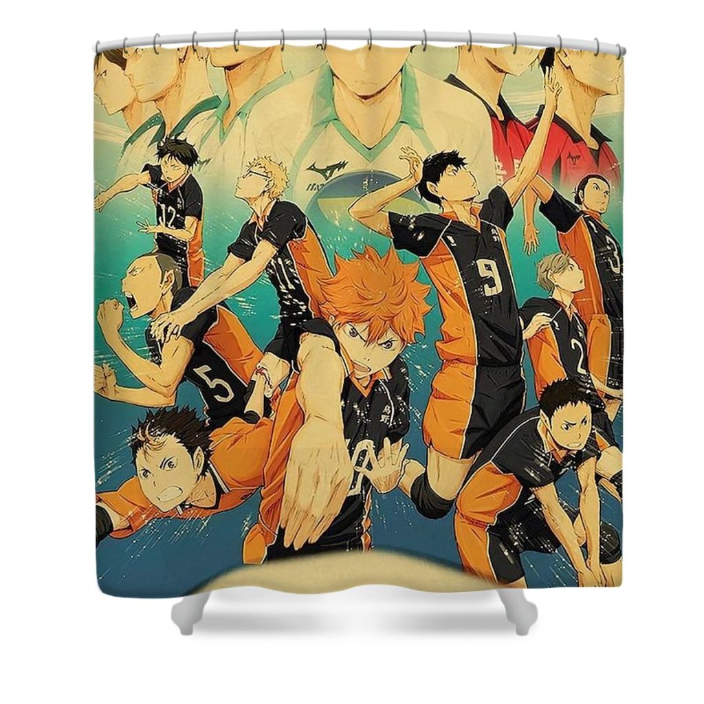 haikyuu fly high volleyball moore bruce - Anime Shower Curtain Shop