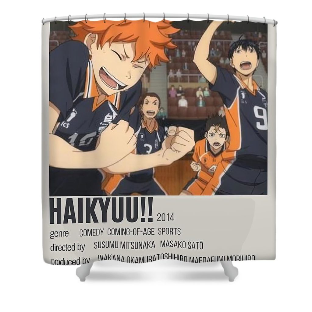 haikyuu minimalist poster davies adele - Anime Shower Curtain Shop