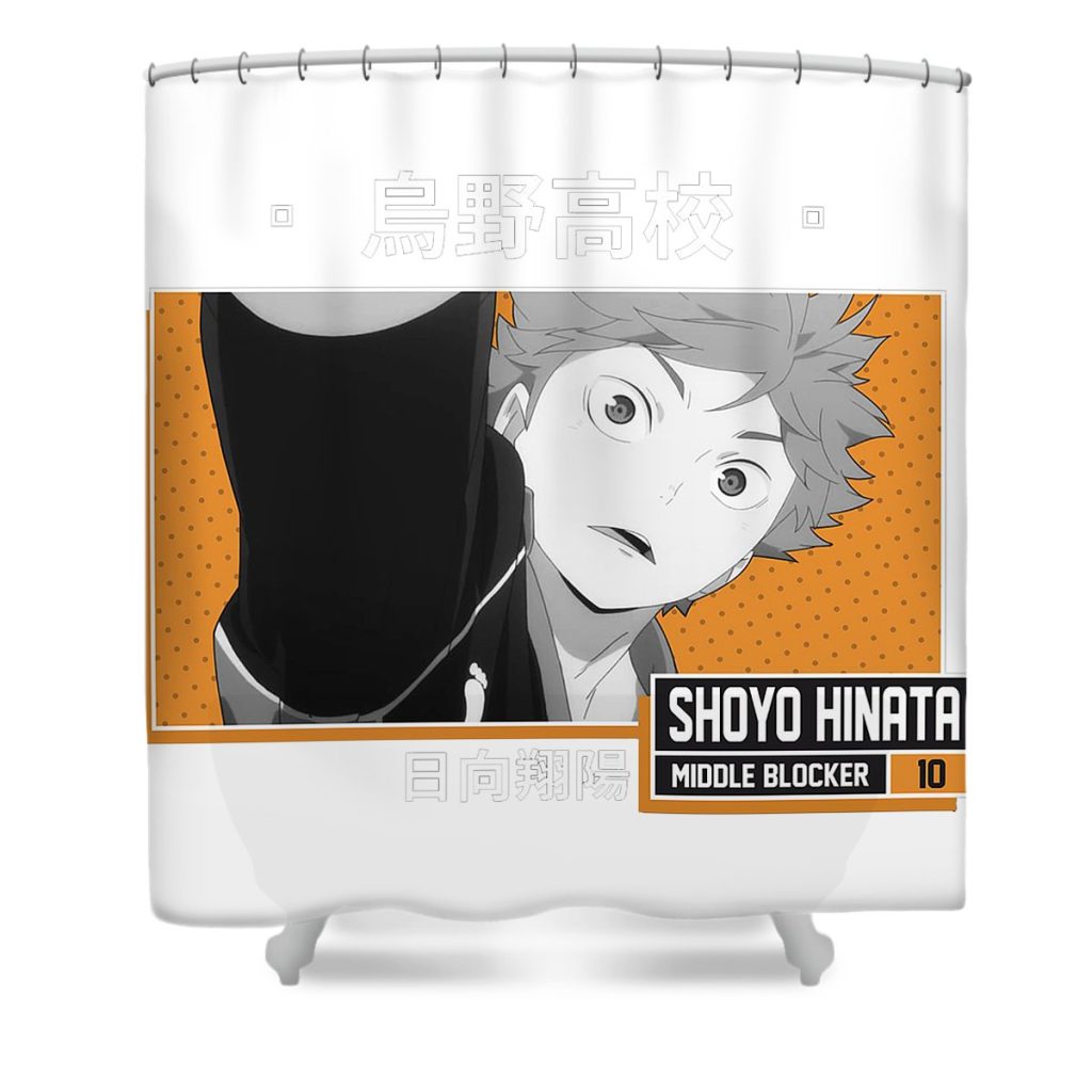 haikyuu shoyo hinata karasuno high school mhammed el garni transparent - Anime Shower Curtain Shop