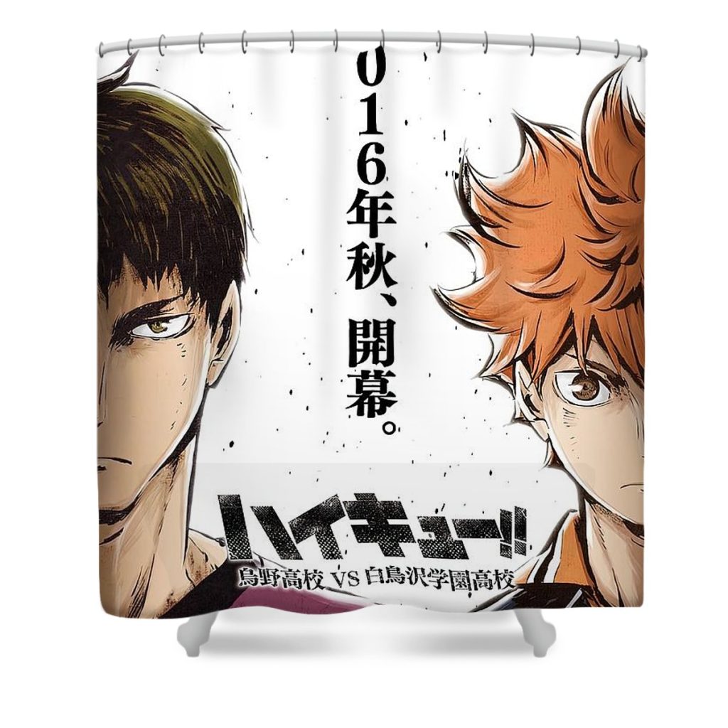 haikyuu to the top season 3 cover art jake danielle - Anime Shower Curtain Shop