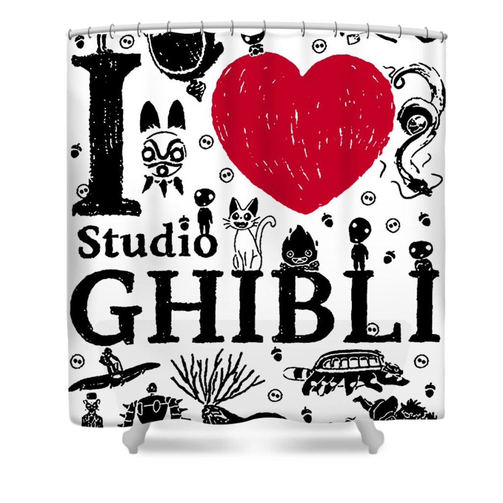 i love ghibli maraisugih hlo transparent - Anime Shower Curtain Shop