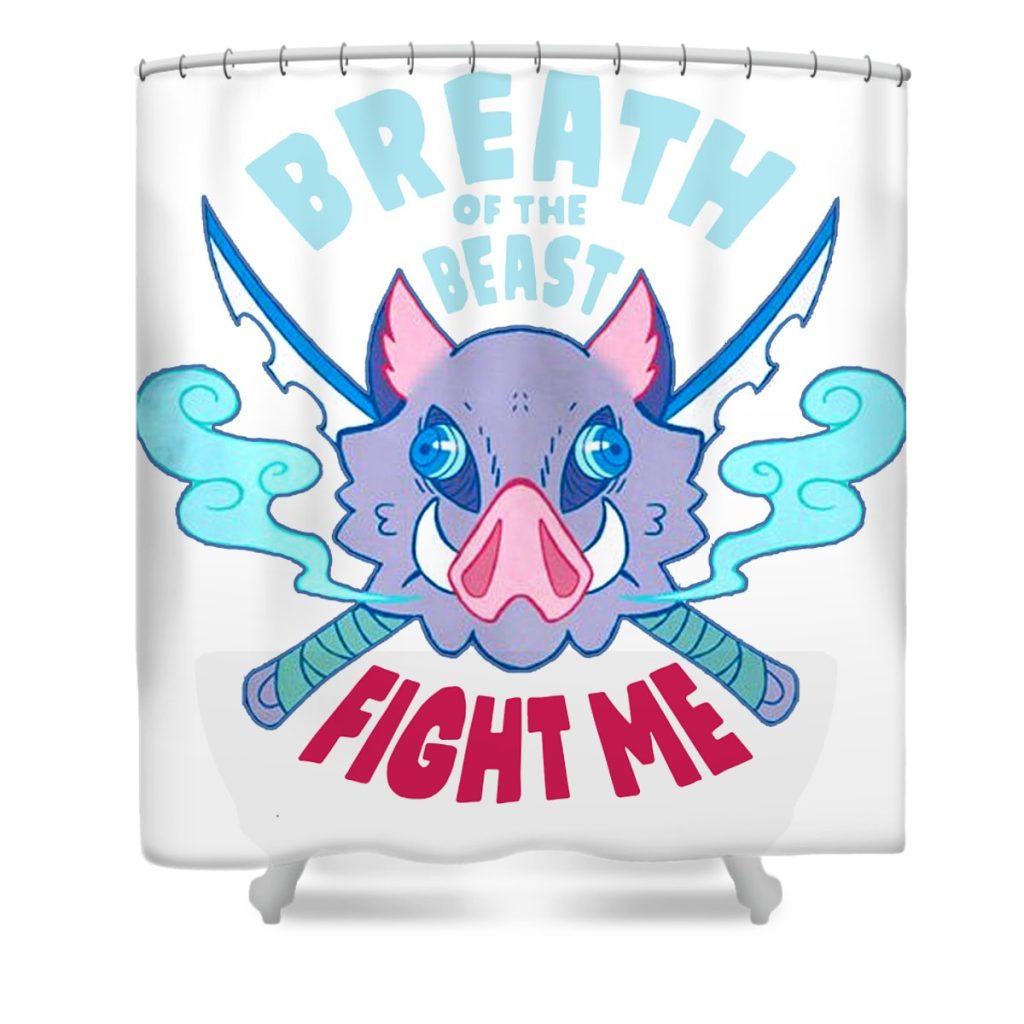 inosuke demon slayer breath of the beast t shirt anime art transparent - Anime Shower Curtain Shop