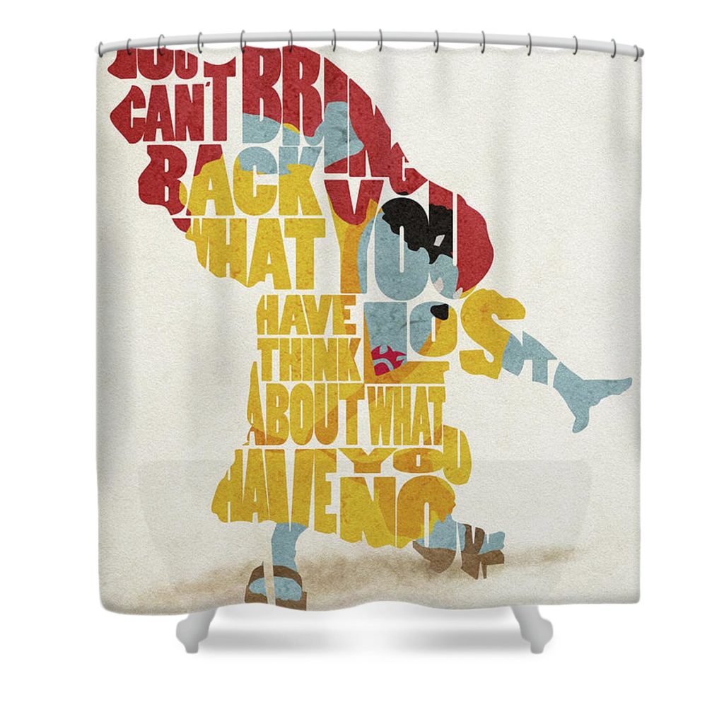 jimbei typography art inspirowl design - Anime Shower Curtain Shop