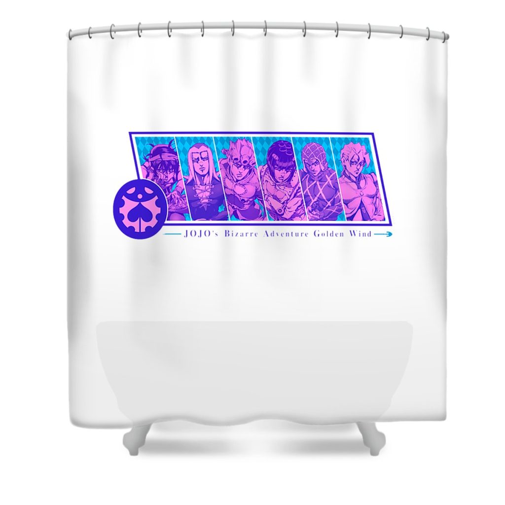 jojos bizarre adventure group crest badge jennye mhyli transparent - Anime Shower Curtain Shop