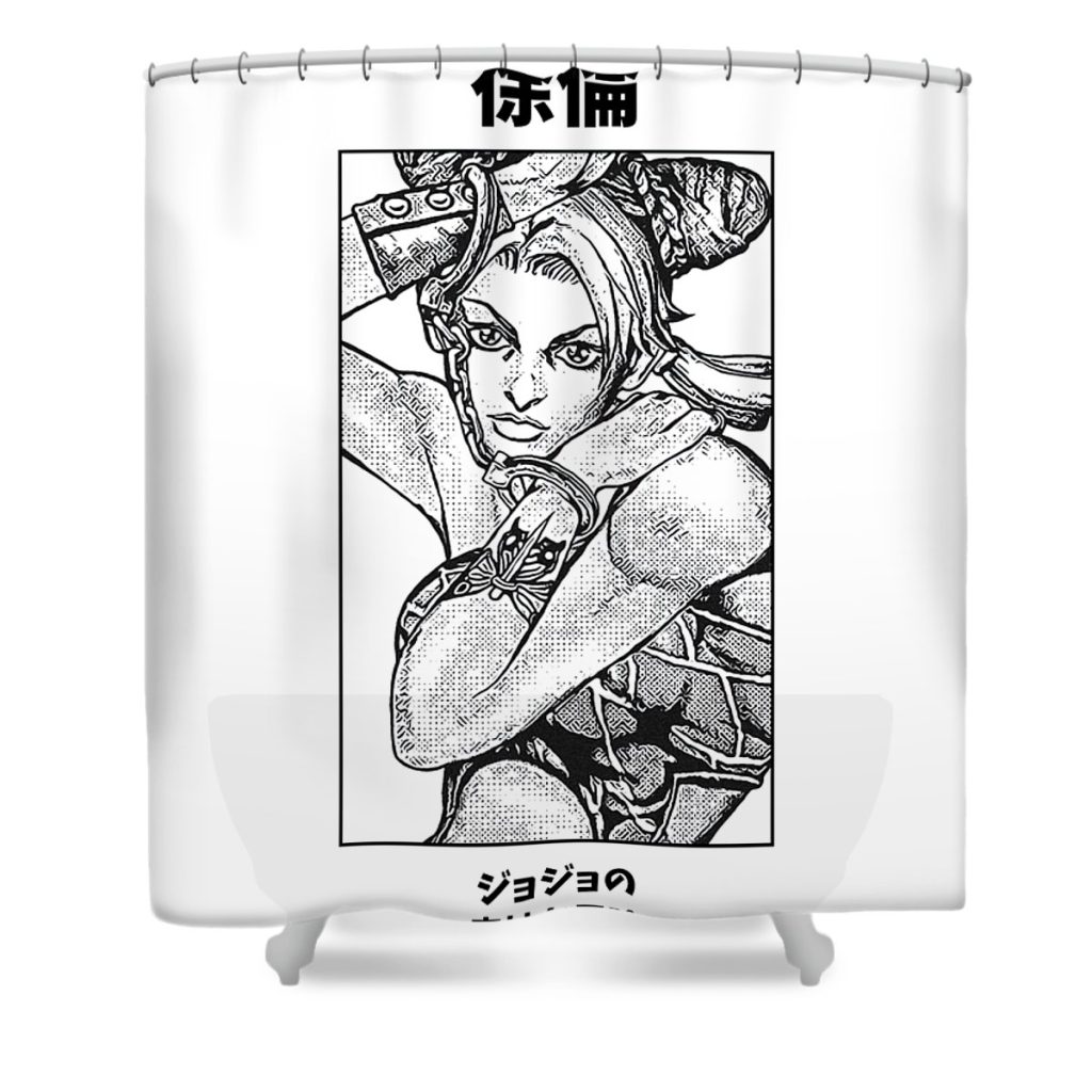 jolyne cujoh jojos bizarre adventure kms byzet transparent - Anime Shower Curtain Shop