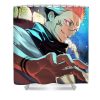 jujutsu kaisen poster retro 80s aesthetic hippie stewart gray - Anime Shower Curtain Shop