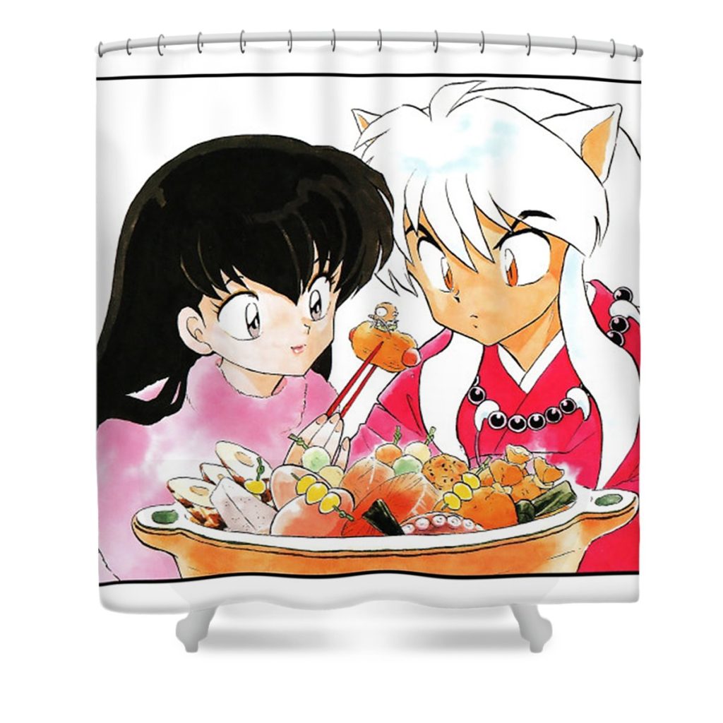 kagome and inuyasha hotpot marsha powers transparent - Anime Shower Curtain Shop