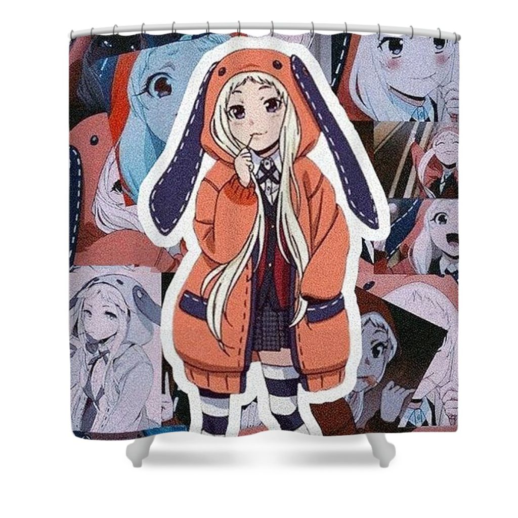 kakegurui collage runa yomozuki louis john - Anime Shower Curtain Shop