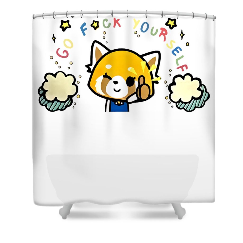 karent sorent go fuckk yourself aggretsuko anime unisex gift animation anim one wahlgren transparent - Anime Shower Curtain Shop