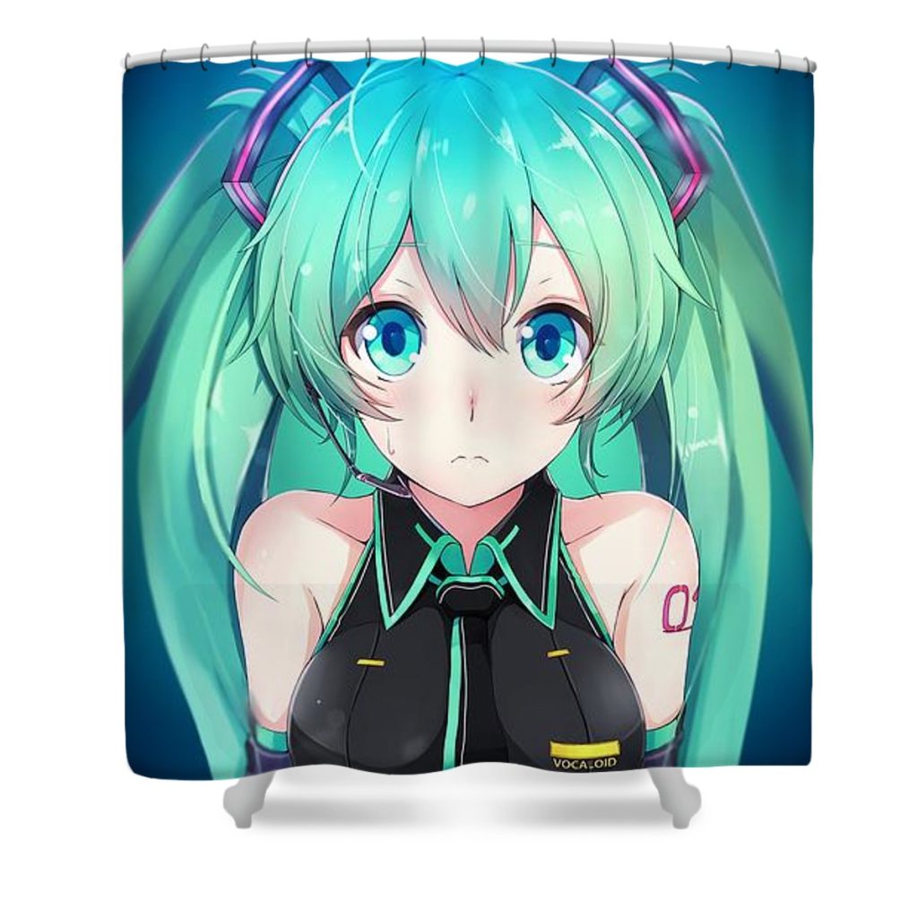 kawaii hatsune miku ultra hd print - Anime Shower Curtain Shop