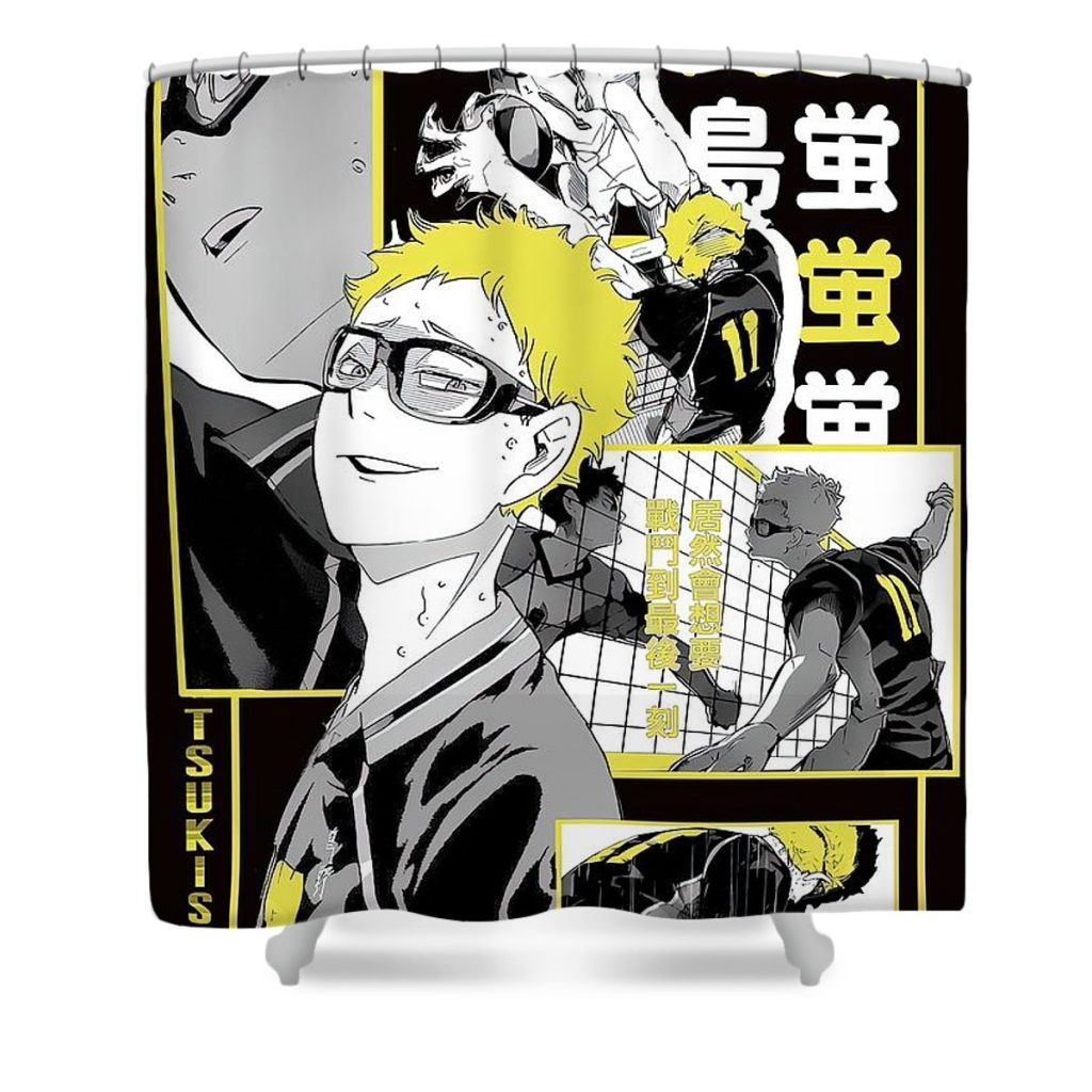 kei tsukishima haikyuu ian zoe - Anime Shower Curtain Shop