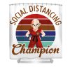 krillin dragon ball z social distancing champion gertrude j quinones transparent - Anime Shower Curtain Shop