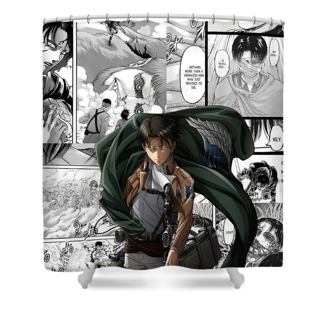 levi ackerman justin gian santos - Anime Shower Curtain Shop