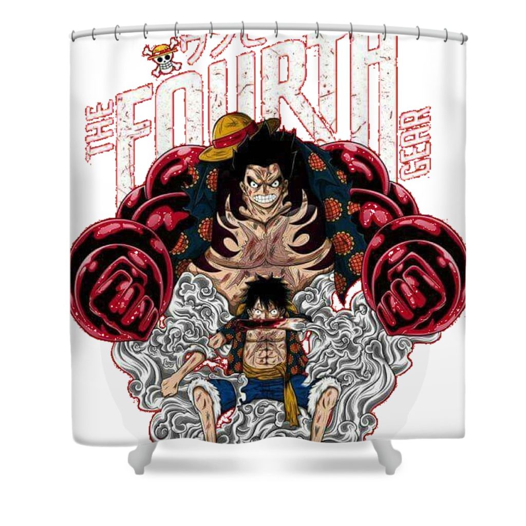 luffy gear 4 aditya sena transparent - Anime Shower Curtain Shop