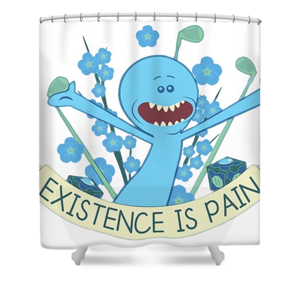 meeseeks and destroy maximilian nagel transparent - Anime Shower Curtain Shop