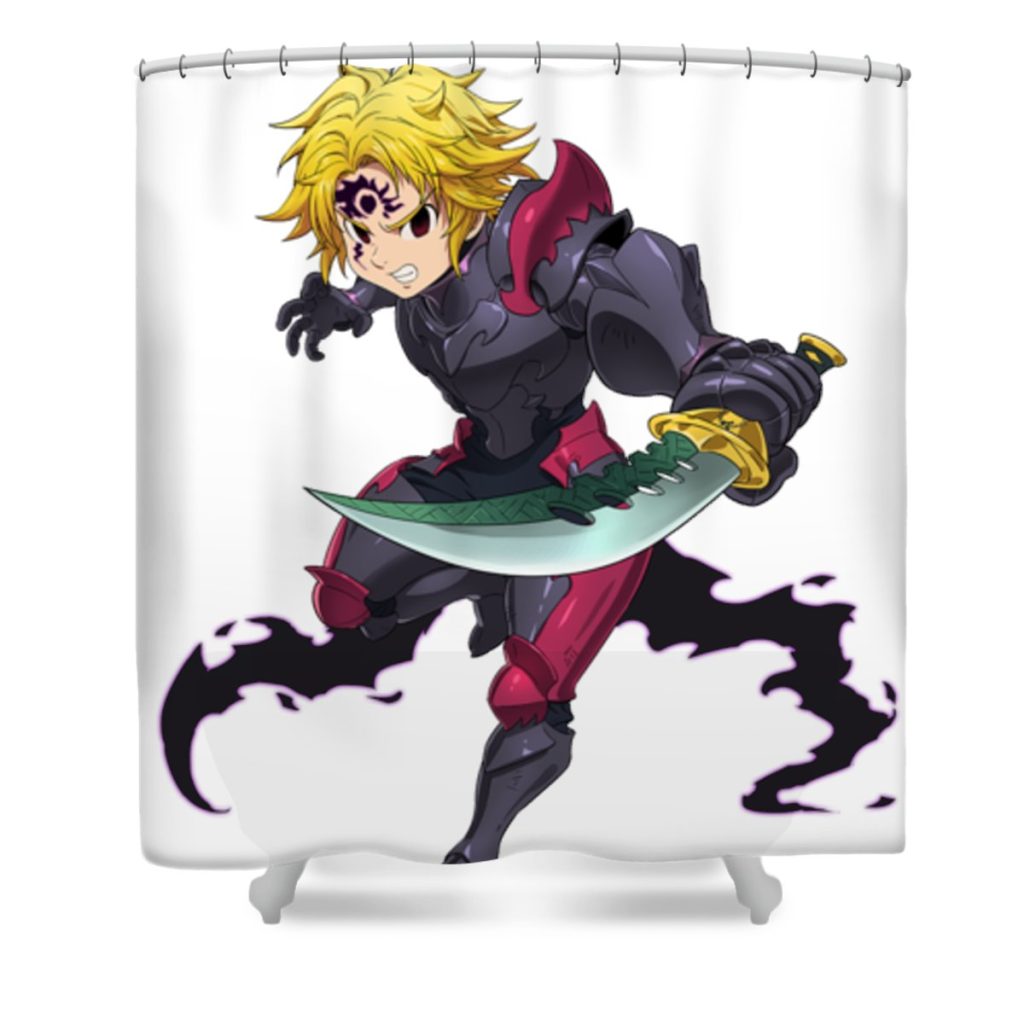 meliodas armor phai bui transparent - Anime Shower Curtain Shop