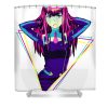 mens funny darling in the franxx zero two anime video game transparent - Anime Shower Curtain Shop